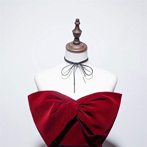 Datangep Royal Blue Strapless Lace-Up Prom Dresses Velvet Long Evening Formal Gowns Size 14 #TOP4