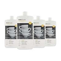 Ecostore Dish Liquid Lemon 1L x4, Household Cleaning, Clean Dishes, Vanish & Streak Free, Cuts Through Grease, No Rinse Needed, Sparkling Dishes, Powerful Stain Removal, Plant & Mineral Based