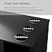 EMERAT Barber Salon Station for Hair Stylist, Salon Wall Mount Station with Barber Cabinet and Barber Desk, Hair Salon Stations Equipment with Holders, Drawers, Beauty Station Without Mirror (Black)