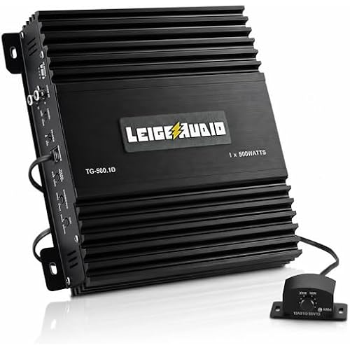500 Watts MonoBlock Amplifier, Class D, 1 Ohm Stable Subwoofer Amplifiers for Car Audio Speakers