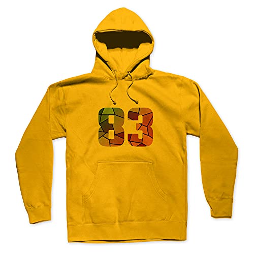 Sweat à capuche 83 vêtement unisexe jaune d'or mode streetwear