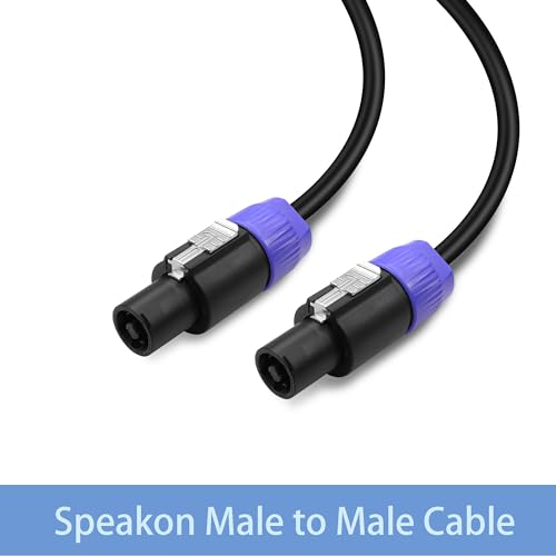 PNGKNYOCN Speakon to Speakon Cable,12AWG 2 Pin NL4FC Speaker Male to Male Professional Audio Amplifier Cable(2M/6.6FT) - Image 2
