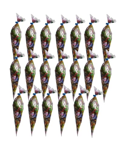 Set 20 Conos Cumpleaños Surtido Golosinas Sin Gluten Incluye Bolsa Gusanito Chupa Variadas Snacks Fiesta Infantil Bolsas Montadas Listas Regalar Piñatas Meriendas Detalles Dulces Fiestas