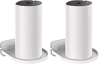 2 Pack WiFi Router Wall Mount Bracket Wall Mount Stand Holder for Whole Home Mesh WiFi System Support for Tenda Nova Linksys Velop TP-Link D-Link for Google Nest WiFi Router (White)