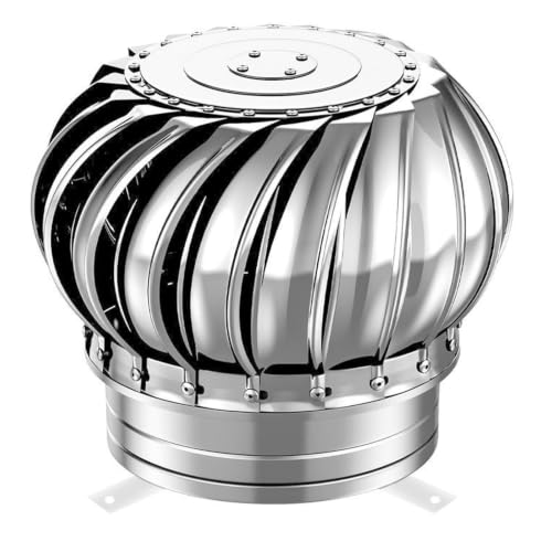 Extractor de aire silencioso y sin consumo eléctrico con sombrerete de tejado impermeable