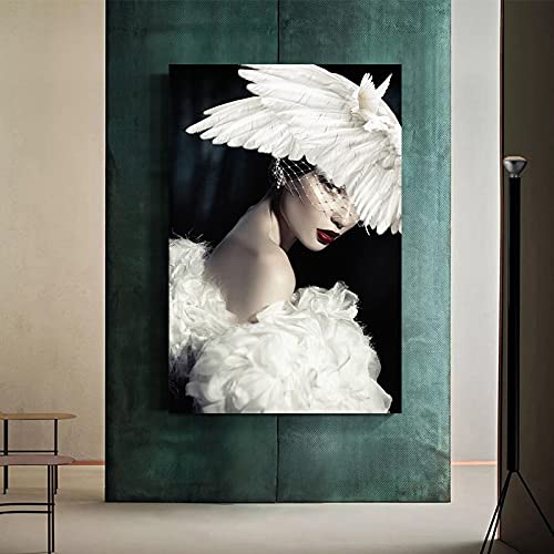 Toile peinture mur art femme élégante pour raviver un salon terne ou sans relief