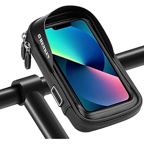 SHENKEY Bike Phone Holder Waterproof, Bicycle Phone Mount with Touch Screen 360° Adjustable,Bike Phone Holder Stand for Cellphone Below 7 inches Cover