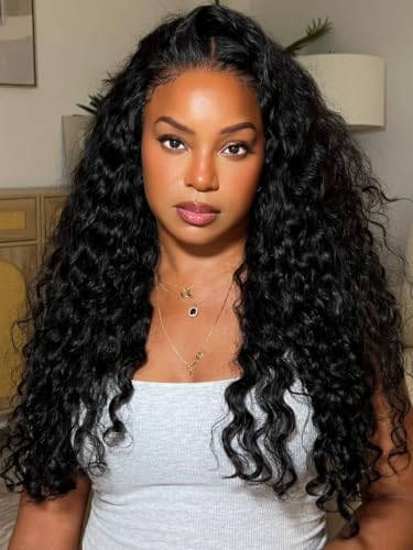 UNICE Indian Loose Curly 7x5 Lace Front Human Hair Wig 24 inch