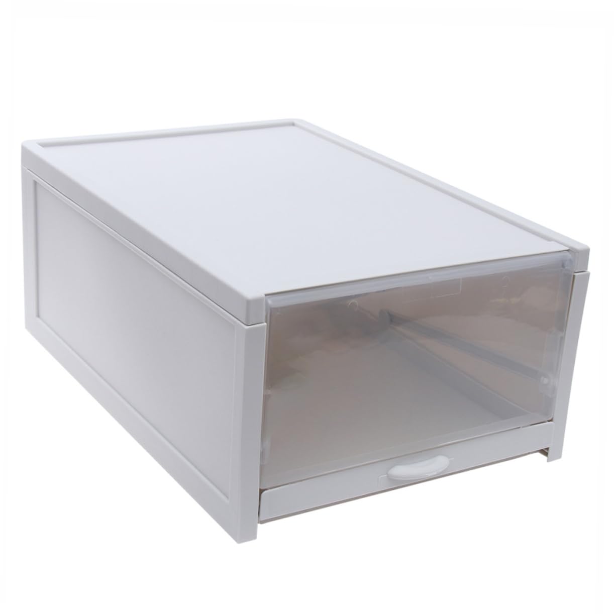 SOLUSTRE 1Pc Push Pull Shoe Storage Box Stackable Organizer for Home Use Compact Design Shoes and for Closet and Entryway