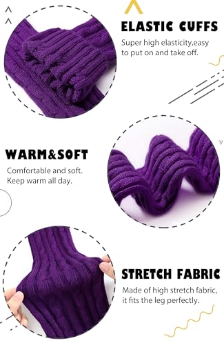 Image of fauson Leg Warmers for Women Y2k - 80s Ribbed Knit Leg Warmers for Boots
