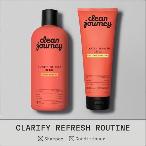 cleanjourney Clarifying Shampoo for Oily Hair & Oily Scalp, Tea Tree Essential Oil & Biotin, Deep Clean Lightweight Volume, EWG Verified, Vegan, Citrus Zing Scent, 473 mL - 5