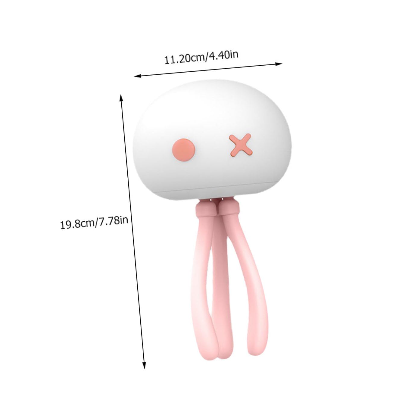 FOYTOKI Creative Jellyfish Night Light Silicone Bedside Lamp for Home Decor Eye Caring Soft Glow for Bedrooms Nurseries Corridors Rechargeable Cute