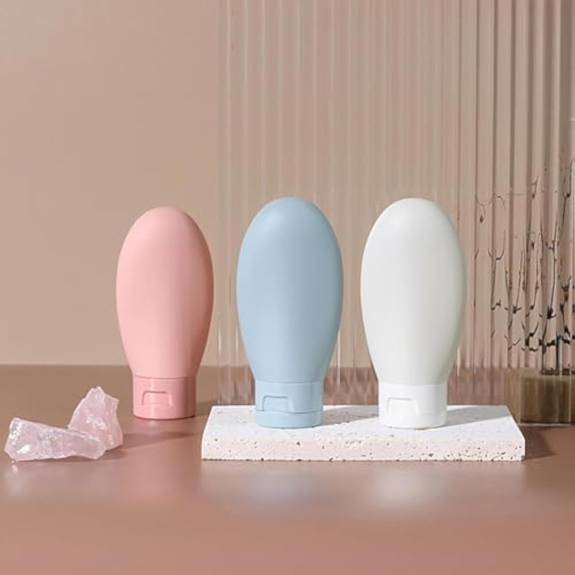 3pcs 60ml Refillable Plastic Travel Containers Set