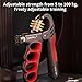 Hiyoga Grip Strength Trainer, Hand Grip Strengthener with Adjustable Resistance 11-220Lbs(5-100KG), Automatic Counter, Ergonomic Design, Forearm Strengthener for Musicians Athletes and Injury Recovery (Gray)