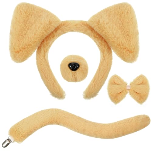SATINIOR Kostüm Set Tierkostüm Set Ohr Stirnband Künstliche...