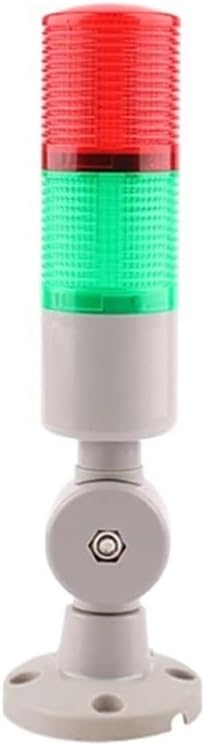 45mm Industrial Multilayer LED Signal Tower Warning Alarm Caution Lamp Indicator Light Flexible Flashing Buzzer 2 Layers 24V(Army Green)