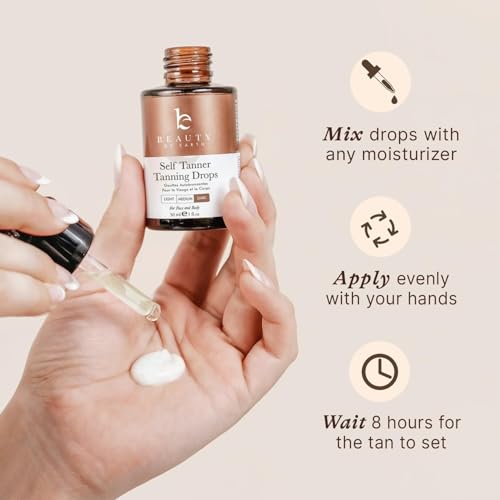 Self Tanning Drops for Face - USA Made with Organic & Natural Ingredients, Ultra Dark Face Tanning Drops to Add to Moisturizer, Self Tanner for... - Image 5