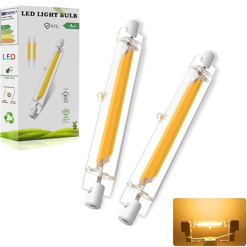 LVLIZHHO R7s LED 78mm | LED Ersatz Halogenstab 78mm Dimmbar 10W ersetzt 100W Halogen Warmweiß 3000K 1000LM Kein Flackern 360 2 Stück