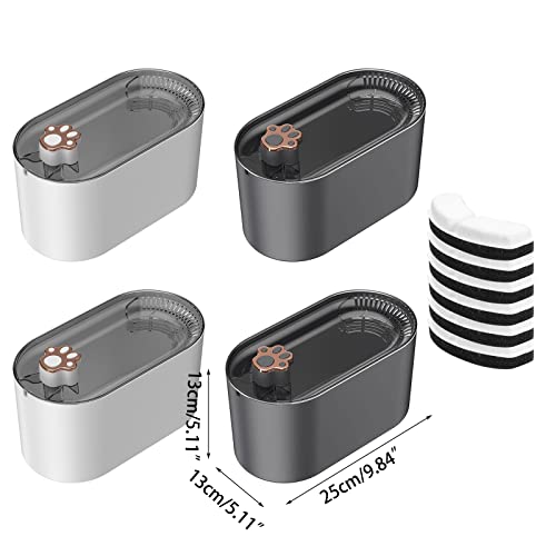 Fontaine à eau pour chat et petit chien | Distributeur silencieux de 2,8L - 3