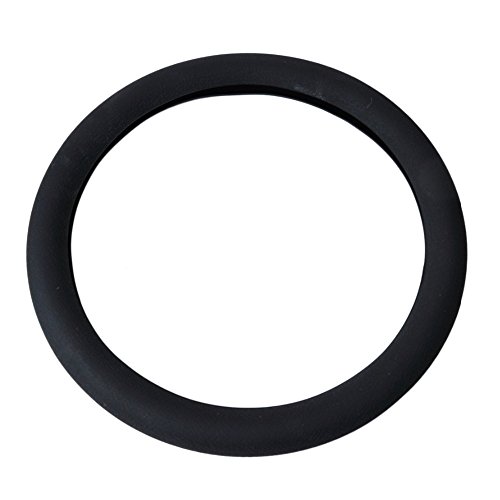Soft Silicone Steering Wheel Cover Shell Skidproof Odorless Eco Friendly for Mercedes Audi Nissan VW Peugeot Mazda (black)