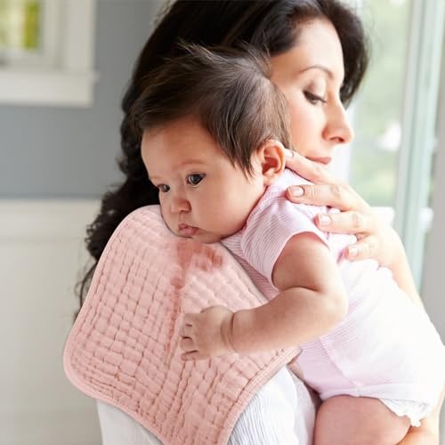 image for Looxii Muslin Burp Cloths 100% Cotton Muslin Cloths Large 20''x10'' Ex