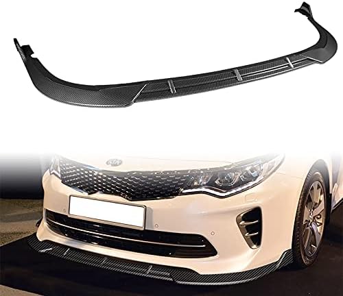 3PCS Front Bumper Lip Kit fit for compatible with 2016-2018 Kia Optima SX/SXL/S, STP-Style Splitter Trim Protection Spoiler, Air-Dam-Chin-Diffuser (Carbon Look)