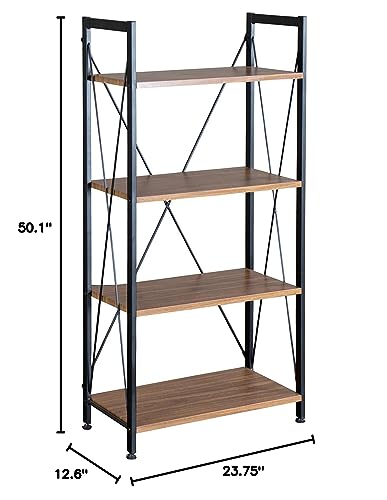 Baxton Studio New Semester Bookshelf, Coffee/Black #TOP4