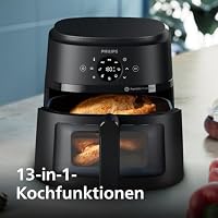 Philips Airfryer 2000 Serie Heißluftfritteuse, Schwarz, 6,2L – Ansicht 7