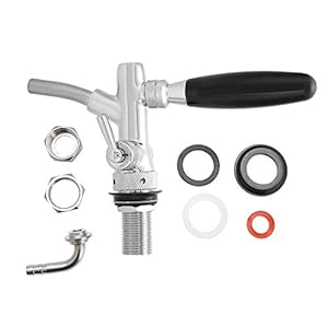 KSTE Bier Zapfhahn Einstellbar, Bier-Zapfhahn 1 PC G5 / 8 Verchromung Edelstahl Einstellbare Bier-Zufuhr, Bier-Hahn-Hahn for Hauptstab (Gold und Splitter)