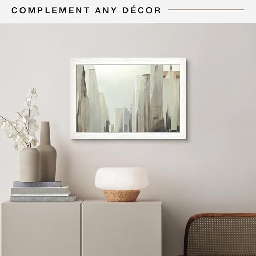 MCS Studio Gallery 12x18 Picture Frame White Woodgrain, Rectangle Photo Frame for Photos, Posters & Art Prints (1-Pack)