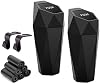 Basurero para auto con portavasos Ginsco, 2 paquetes de mini basurero con tapa, accesorios para interiores de auto, pequeño vaso de basura a prueba de fugas para hogar con 2 ganchos ABS adicionales y 90 bolsas de basura negro 2