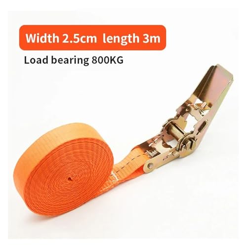 Heavy Duty Ratchet Tie Down Straps with Metal Buckle, 4500kg Break Strength Cargo Straps for Truck Car Trailer, Secure Luggage & Goods Transport Belt(3m)