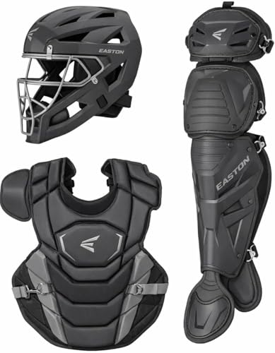 Easton | Phenom Series Catcher’s Set | NOCSAE Certified | Adult, Intermediate, Youth Sizes | Multiple Colors (Charcoal, Intermediate)