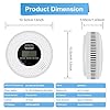 Scondaor Détecteur de Fumée et de Monoxyde de Carbone combiné avec Affichage LCD, Alarmes de Fumée Pile AA remplaçable Incluse, Alarme pour Fumée et CO avec Bouton Test/Silence, Lot de 1