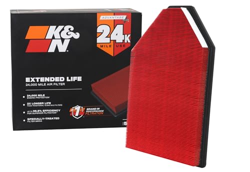 Filtre à air haute capacité K&N compatible Dodge Challenger et Chrysler 300 V6 V8