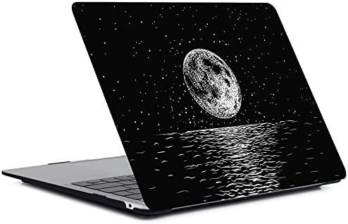 Case Compatible with MacBook Air 13 inch (Models: A1369 & A1466, Older Version 2010-2017), 2 in 1 Plastic Hard Shell Protective Case Cover & Keyboard Protector - Moon - 2