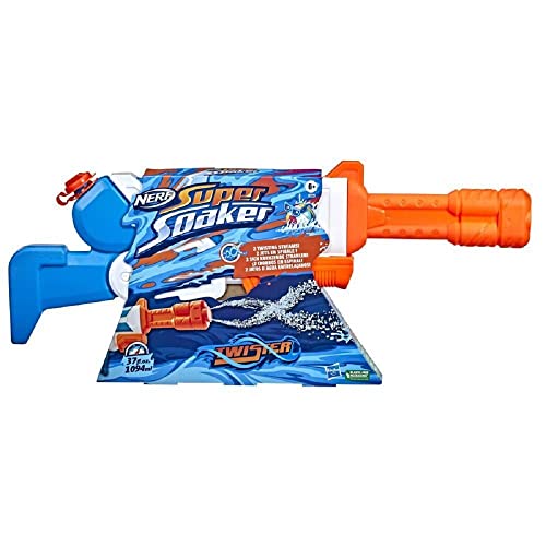 Nerf, Lançador de Água Super Soaker Twister, Azul e laranja