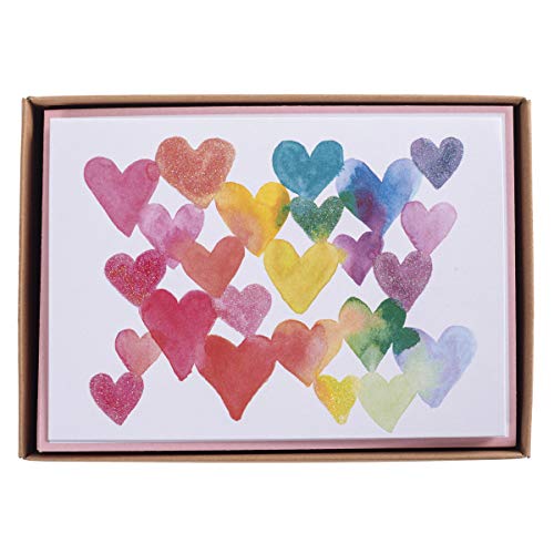 Image of Graphique Boxed Cards, Love in Color - Includes 16 Cards with Matching Envelopes and Storage Box, Cute Stationery Made on Durable Cardstock, Cards Measure 3.25 inch x 4.75 inch