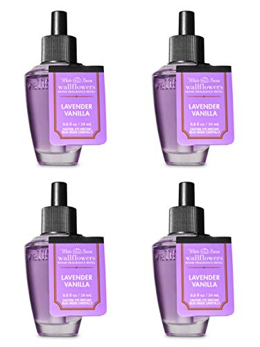 Bath & Body Works Lavender Vanilla Wallflower - Four (4) Refill Bulbs