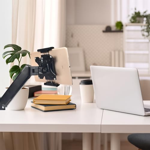Image of Universal VESA Mount Adapter for Tablets - Spring Clamp Holder for iPad and Portable Monitors up to 15.6″ - Fits VESA 75x75 & 100x100 - Compatible with Surface, Galaxy Tab, and 2-in-1 Laptops