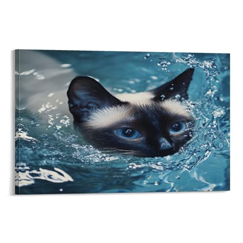 Impression chaton siamois pour décoration murale salon