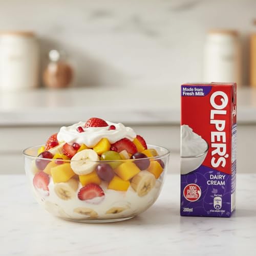 Olper's Dairy Cream 200ml (6.76Oz) | Pack of 2 | Rich & Luxurious | Whipping Cream For Desserts | Suitable For Baking, Coffee & Tea | Made with Fresh Milk