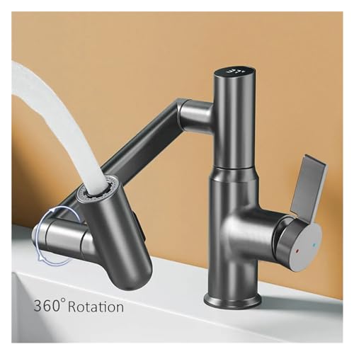 Robinet d'évier d'eau chaude et froide numérique pour routine moderne