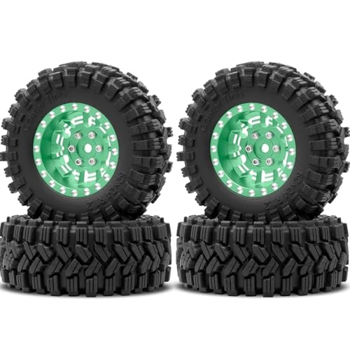 RC�^�C���E�z�C�[�� For TRX4M For SCX24 For FCX24 AX24 1/24 1/18 1.2 �C���`�r�[�h���b�N�z�C�[���^�C���Z�b�g 7 �~�����[�g���l�K�e�B�u�I�t�Z�b�g���� RC �N���[���[�� 62 × 24 �~�����[�g��(Gr