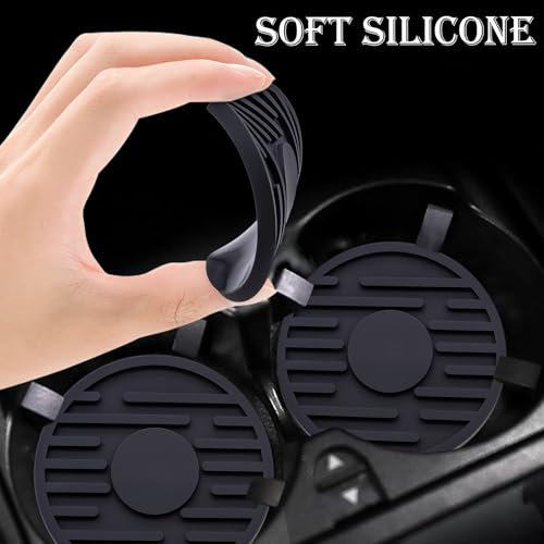 Inserto para portavasos de auto 2 piezas negro miniatura 4