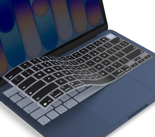 Image of Keyboard Cover Compatible with 2026 Apple MacBook Neo 13 inch A18 Pro chip A3404 with Touch ID, MacBook Neo 13 Keyboard Skin Protector - Black