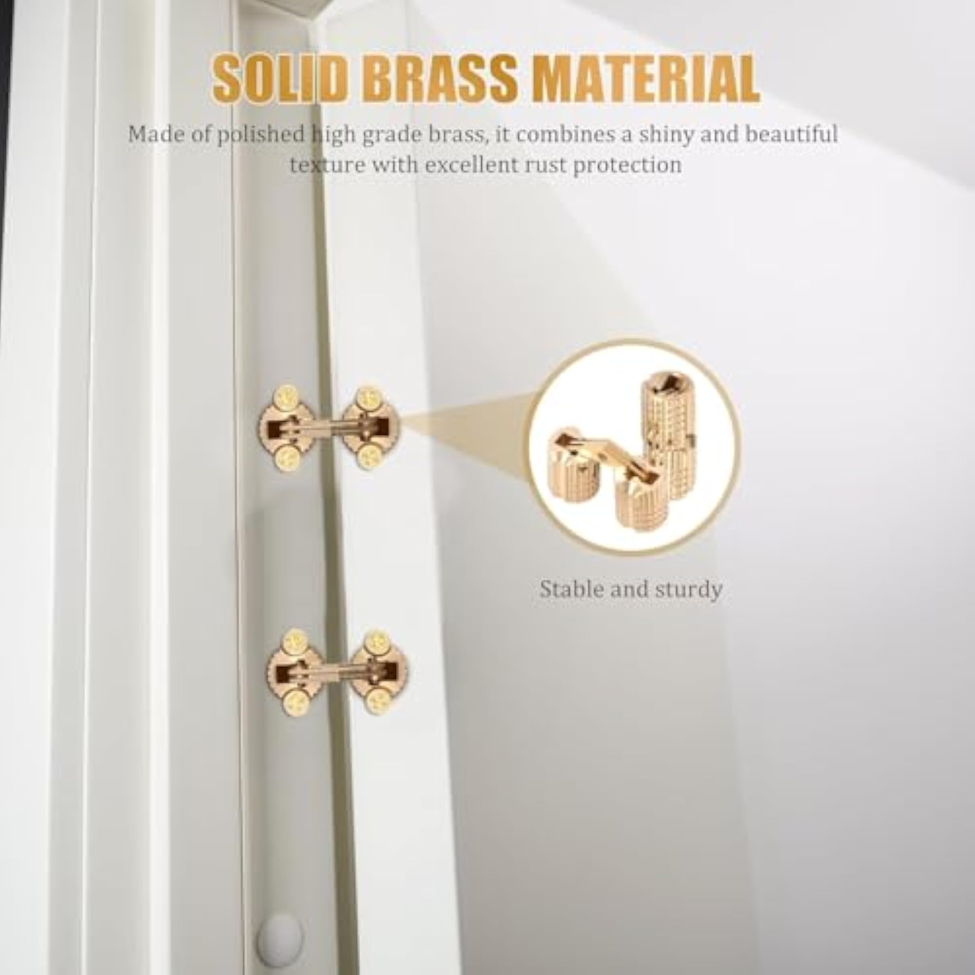 10 Pcs Hidden Brass Barrel Hinges for Jewelry Box, DIY Crafts