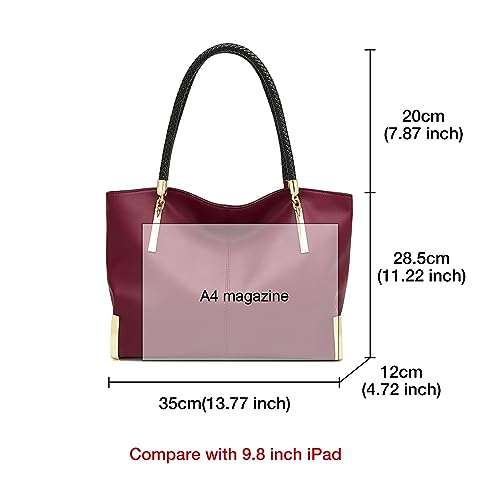 Image of FOXLOVER Large Capacity Tote Handbags for Women, Women's Top-handle Bags Fashion Shoulder Bags Purses Minimalist design