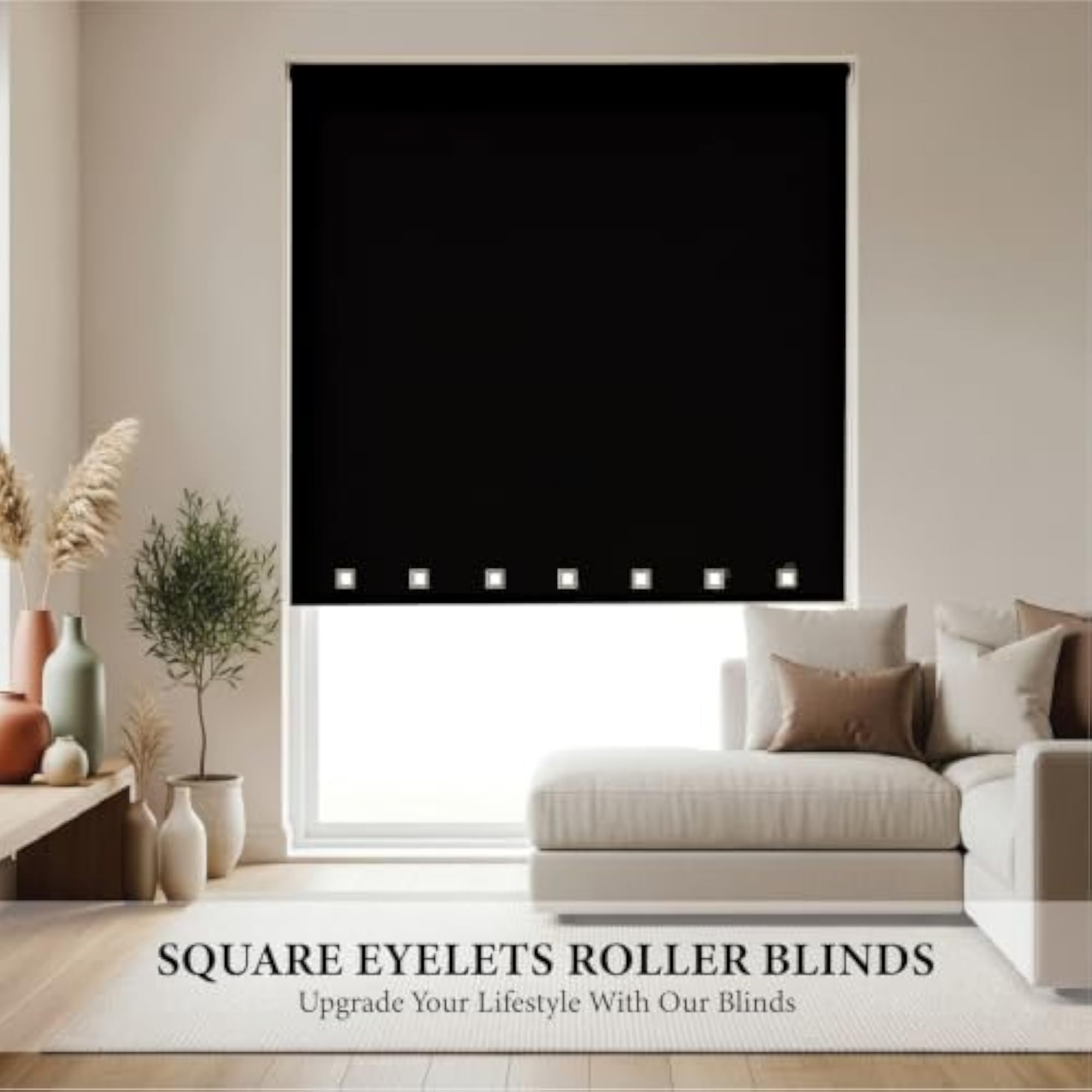100% Polyester Square Eyelet Trimmable Daylight Roller Blinds