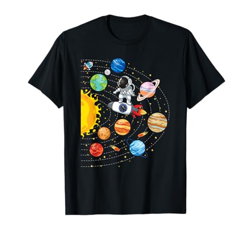 Sistema Solar Planetas Ciencia Espacio Astronauta Universo Galaxia Camiseta